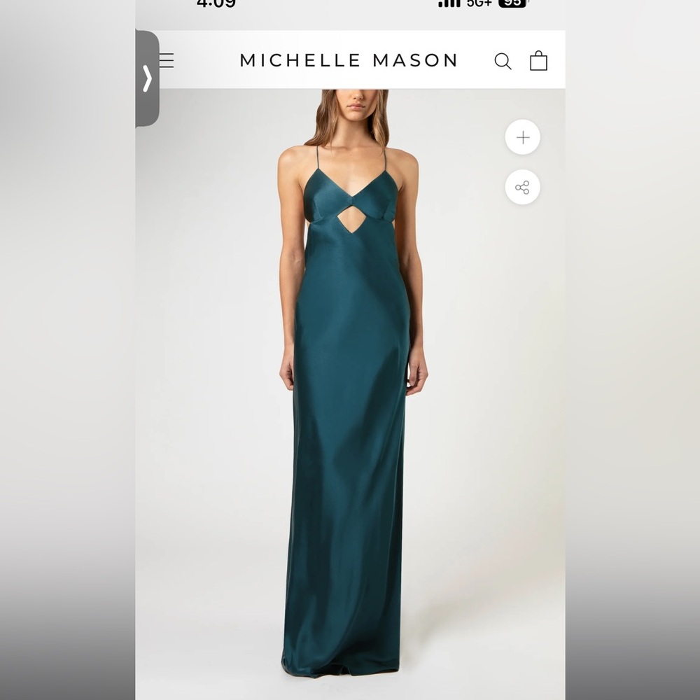 Michelle Mason Teal Maxi Dress
